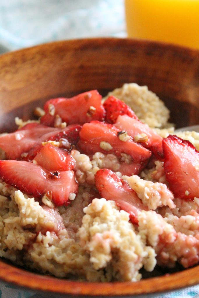 Strawberries and Cream Oatmeal Mildly Meandering