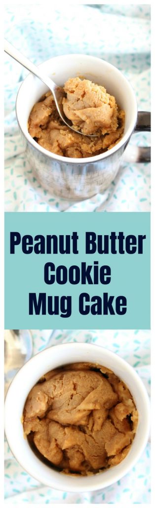 Peanut Butter Cookie Mug Cake – This mug cake takes just a few minutes and tastes just like a peanut butter cookie! Perfect for when you just want a single serving of a dessert! Mug Cake Recipe | Peanut Butter Mug Cake | Mug Cookie #cake #mugcake #cookie #dessert #easyrecipe #recipe