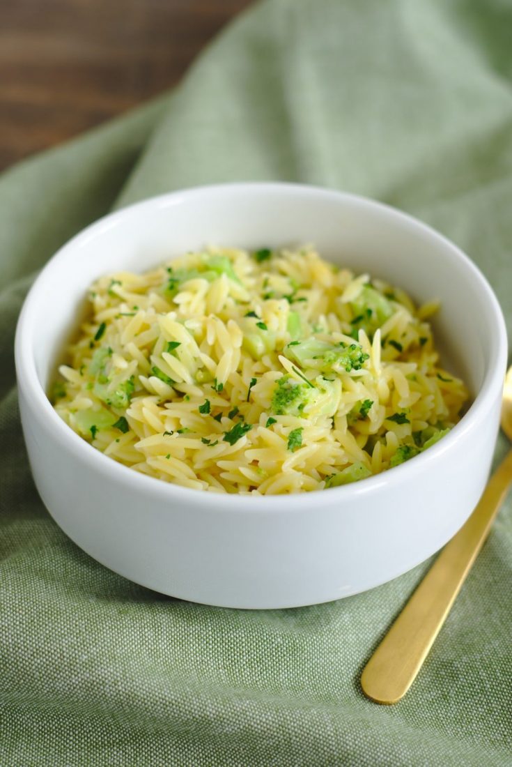 Broccoli Cheddar Orzo