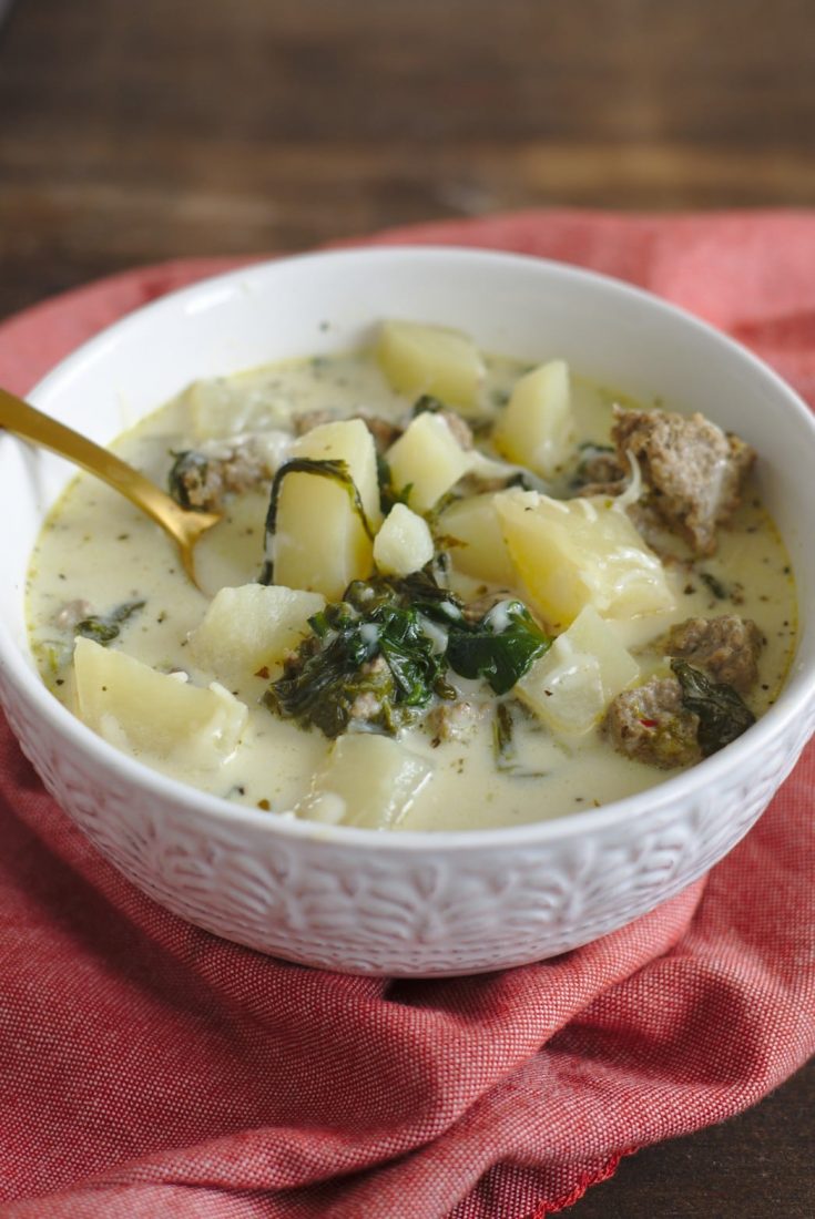 Slow Cooker Zuppa Toscana {Olive Garden Copycat Recipe}