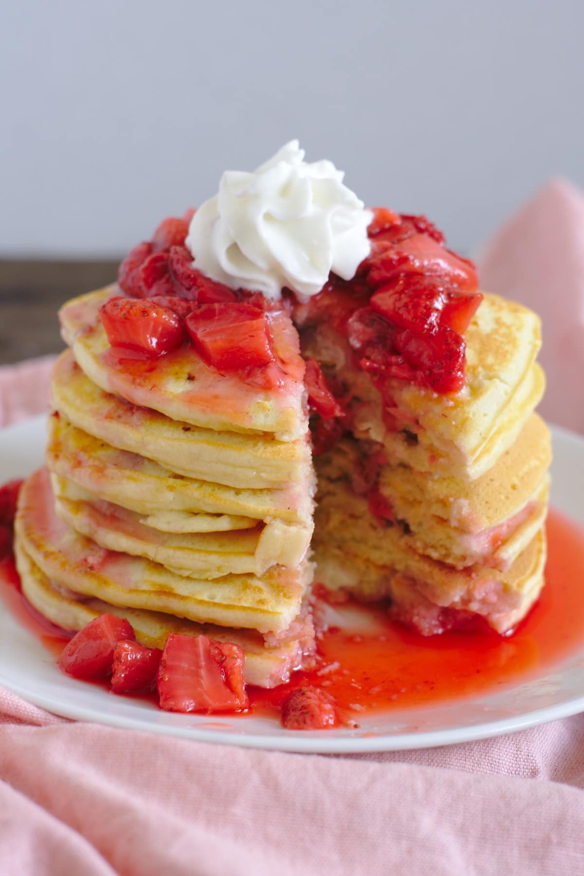 Strawberry Cheesecake Pancakes – Mildly Meandering
