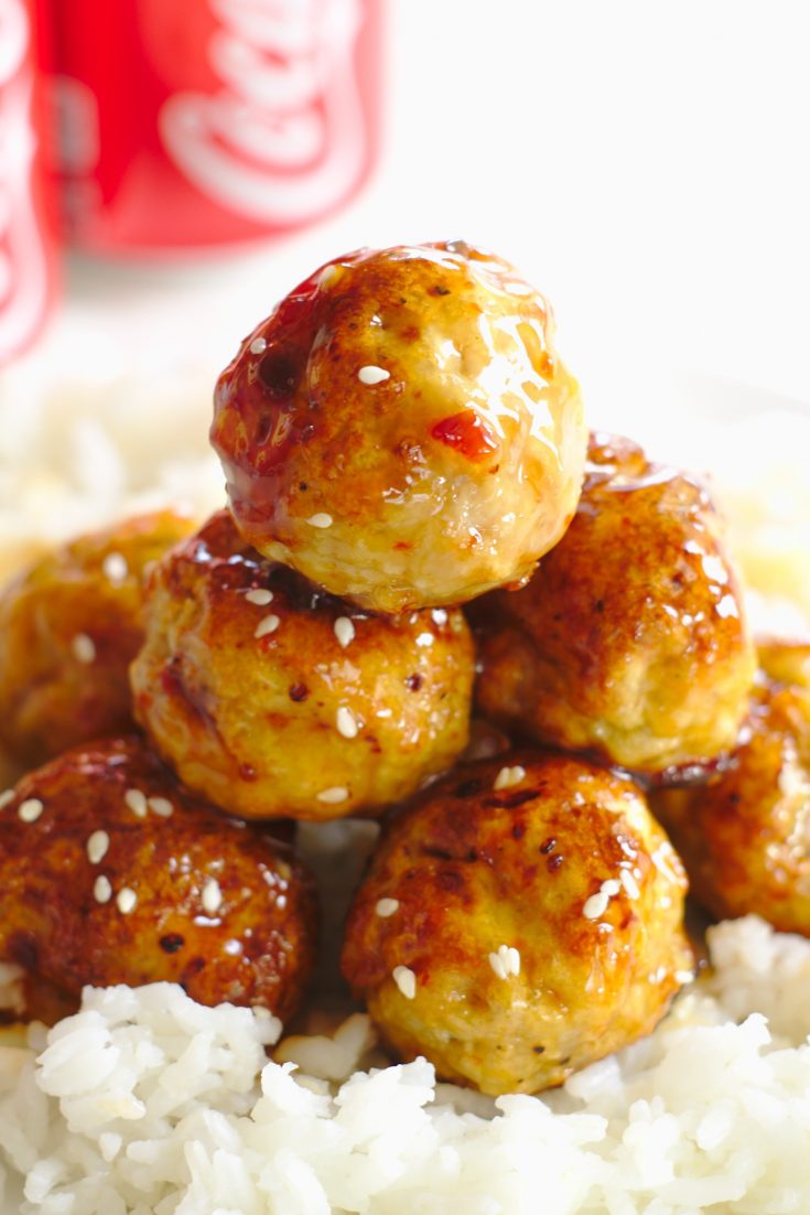Honey Sriracha Chicken Meatballs