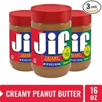 Jif Creamy Peanut Butter, 7g (7% DV) of Protein per Serving, Smooth, Creamy Texture, No Stir Peanut Butter, 16 Ounce, Pack of 3