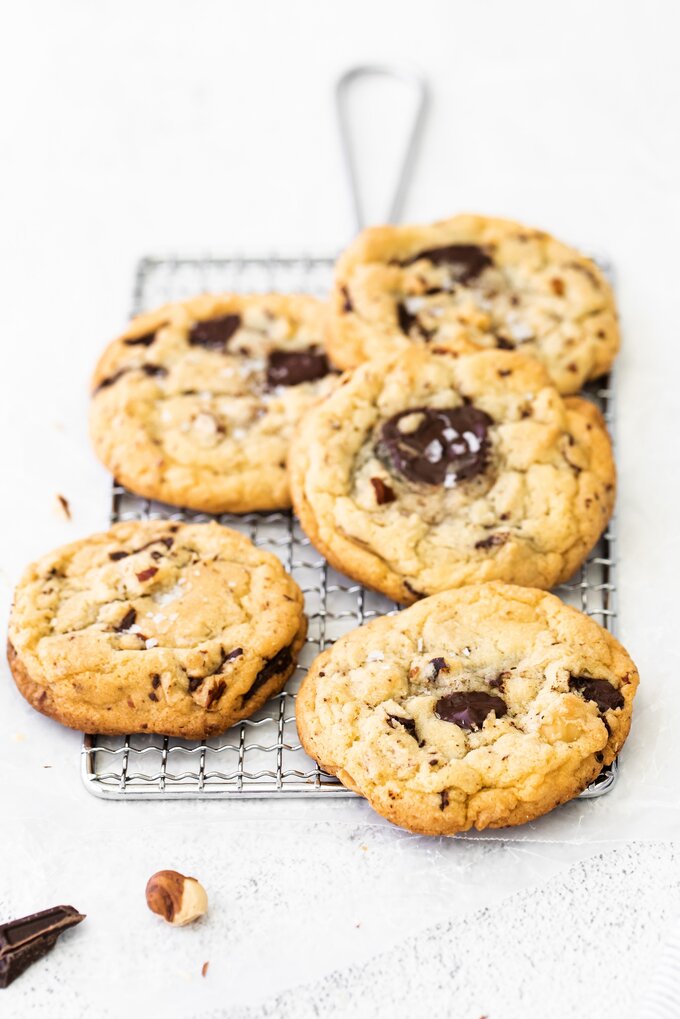 Dark Chocolate Hazelnut Cookies
