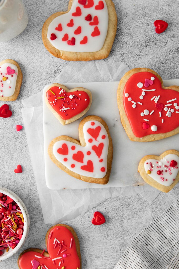 Valentine's Day Shortbread Cookies